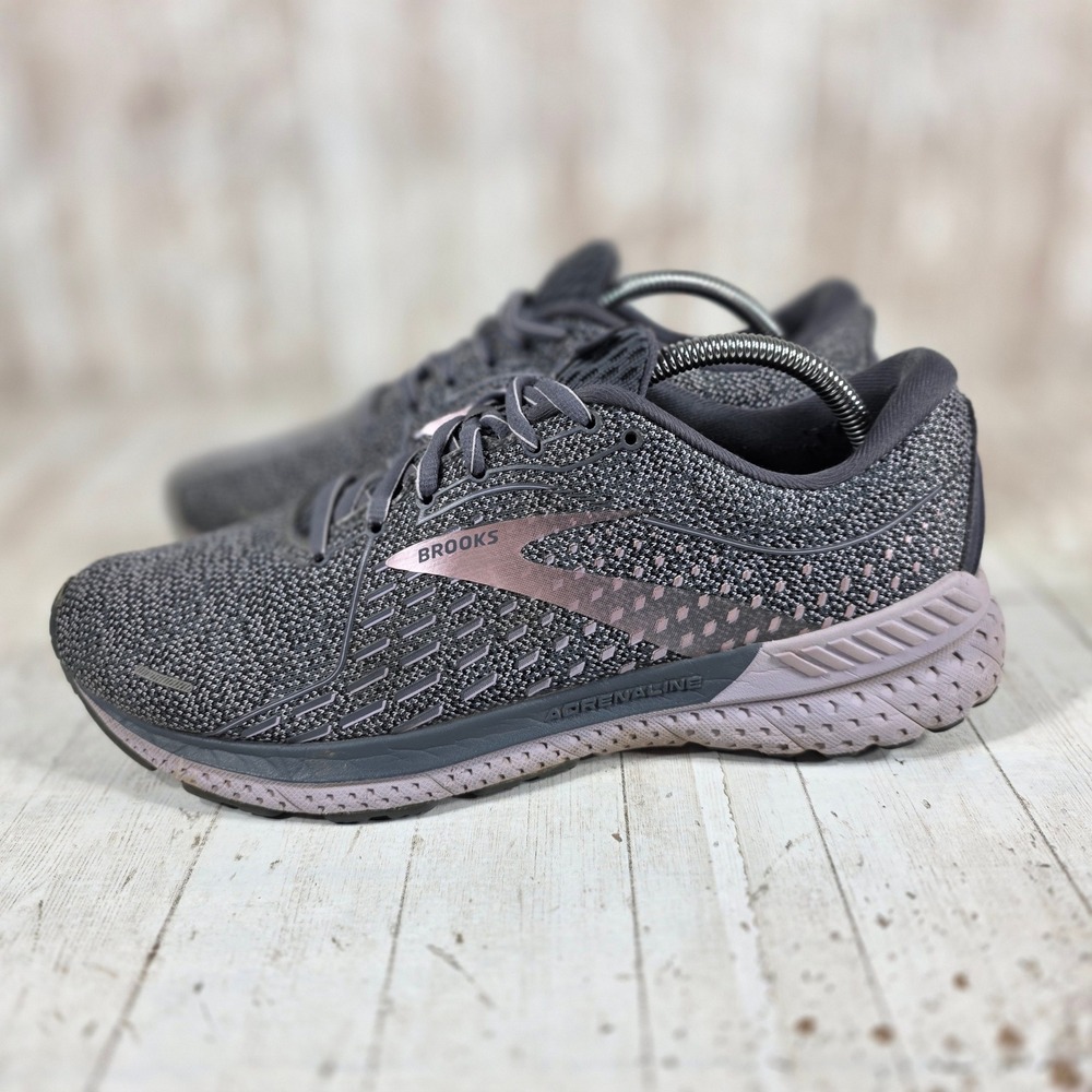 Brooks Adrenaline GTS 21 Womens 11.5 Wide D Running Shoes Grey Rose Gold GTS21